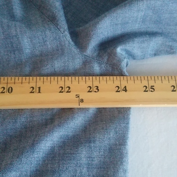 J. Jill Womens  Blue Chambray Shirt Dress Button down NWOT SIZE XL - Picture 7 of 14